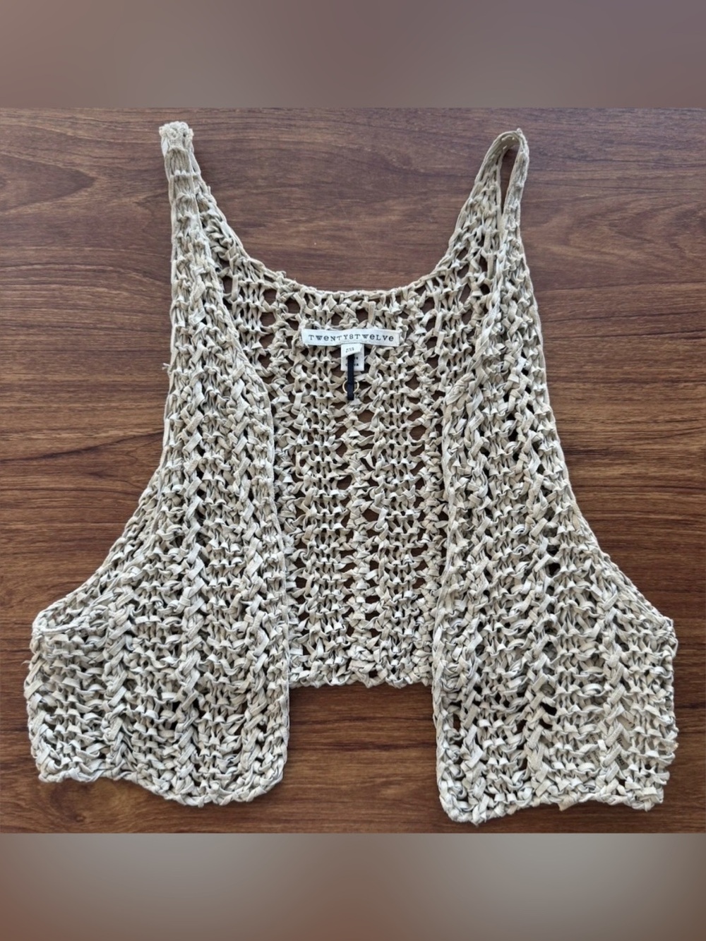 Twenty8Twelve S. Miller Carla Crochet Vest Top One Size Pig Suede Boho Indie